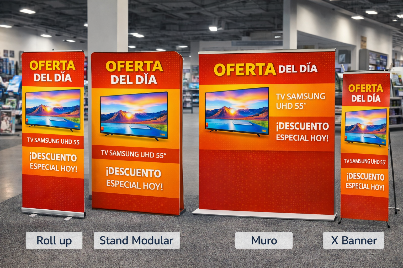 tipos de displays publicitarios