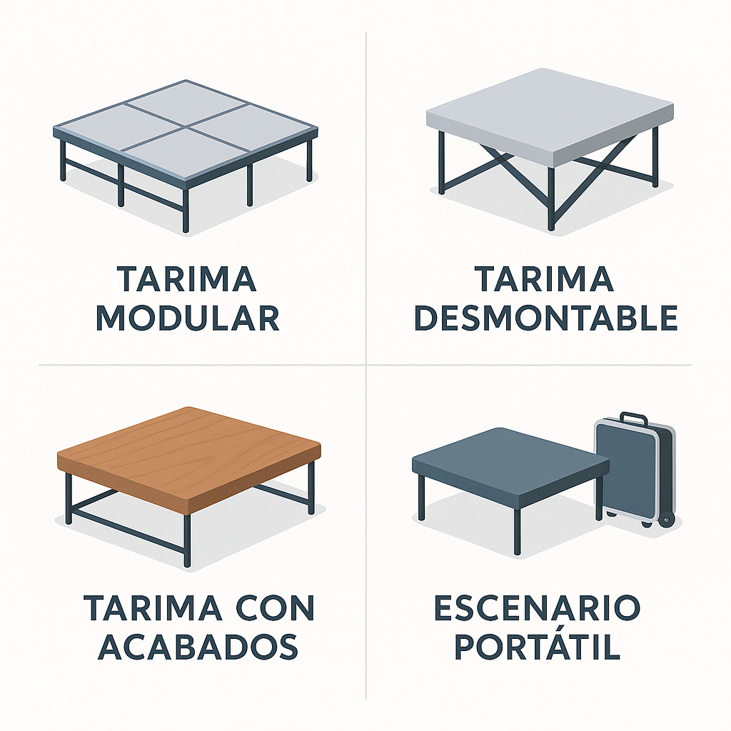tipos de tarima escenario