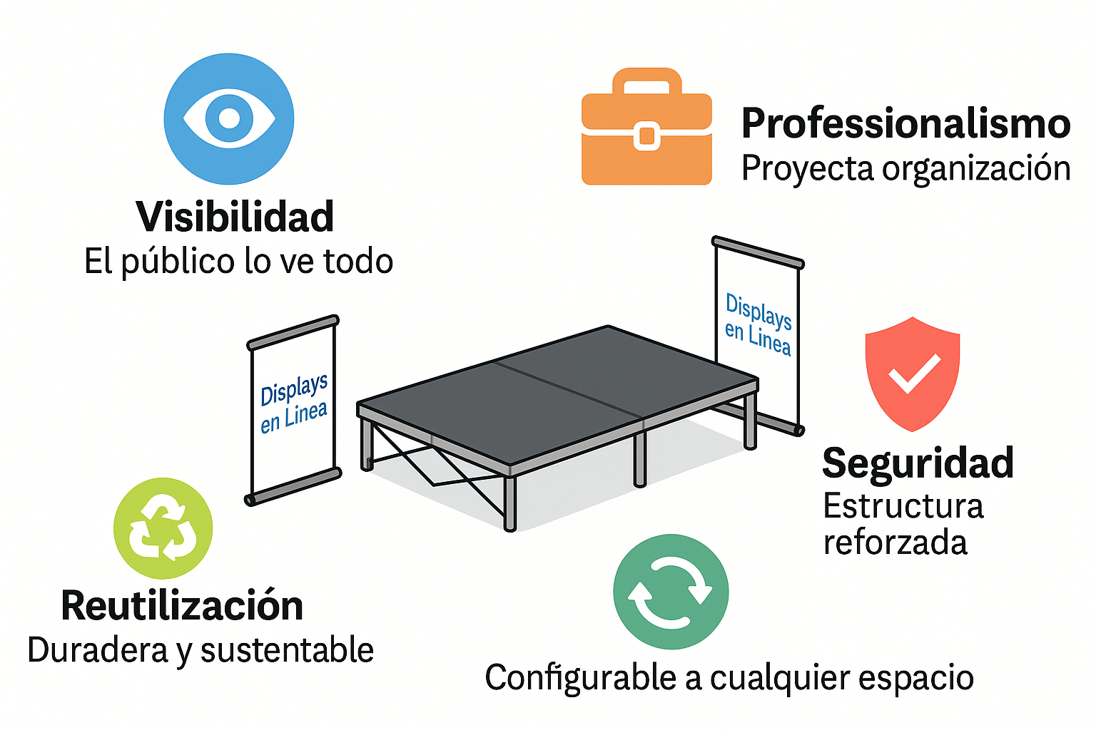 ventajas de tarima escenario