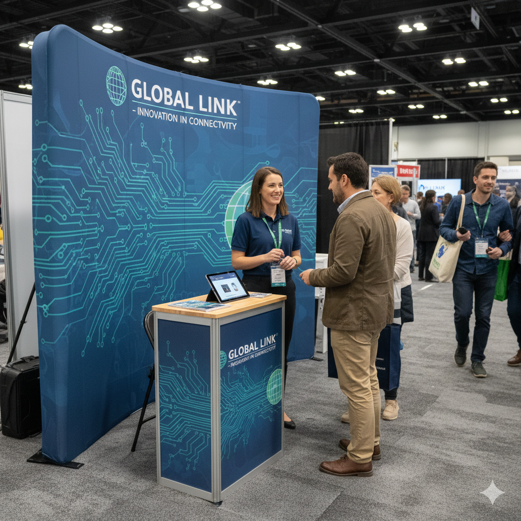 stand publicitario portátil en evento stand publicitario portátil en evento