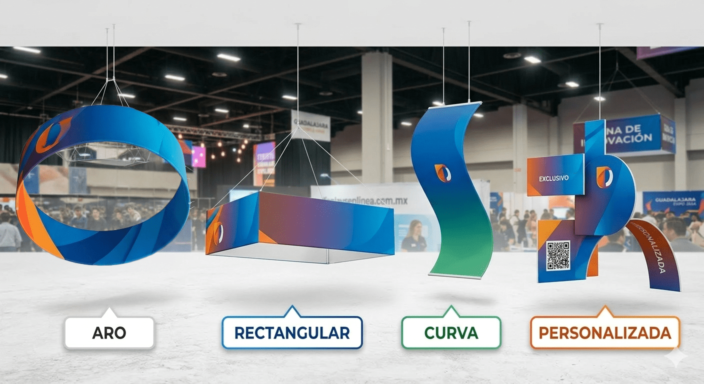formatos-de-estructura-colgante-para-stand Tipos-de-colgantes-para-stand