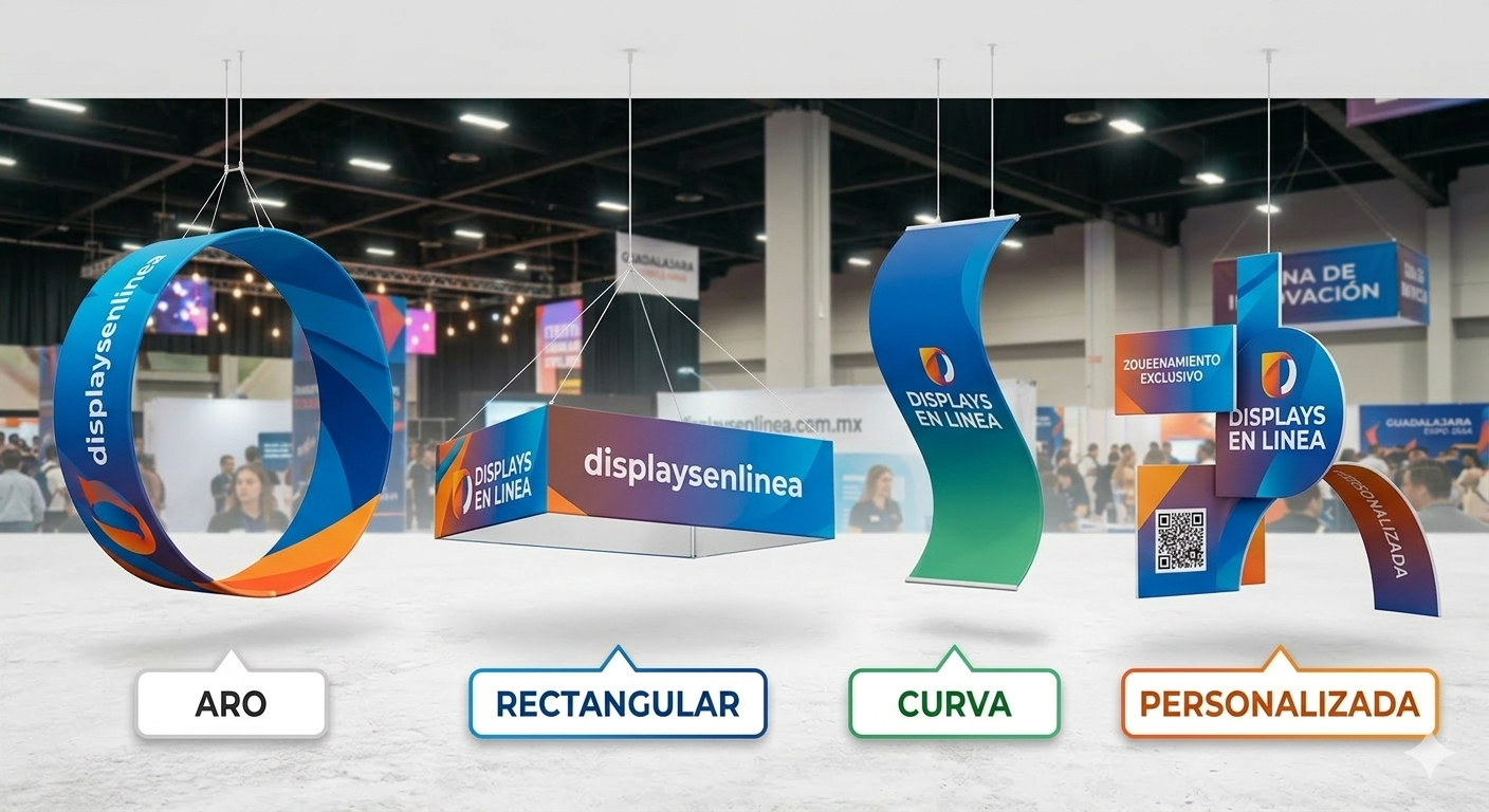 formatos de estructura colgante para stand