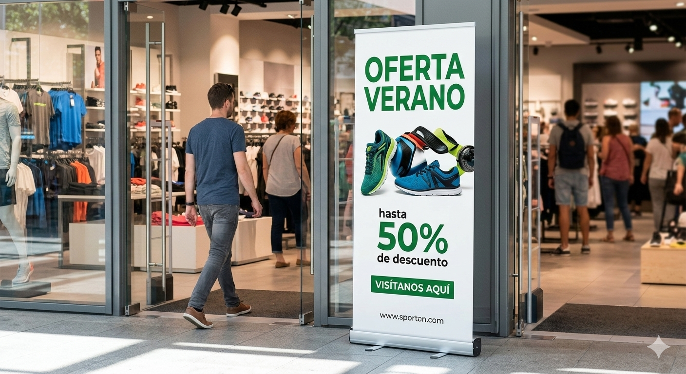 roll up banner en evento