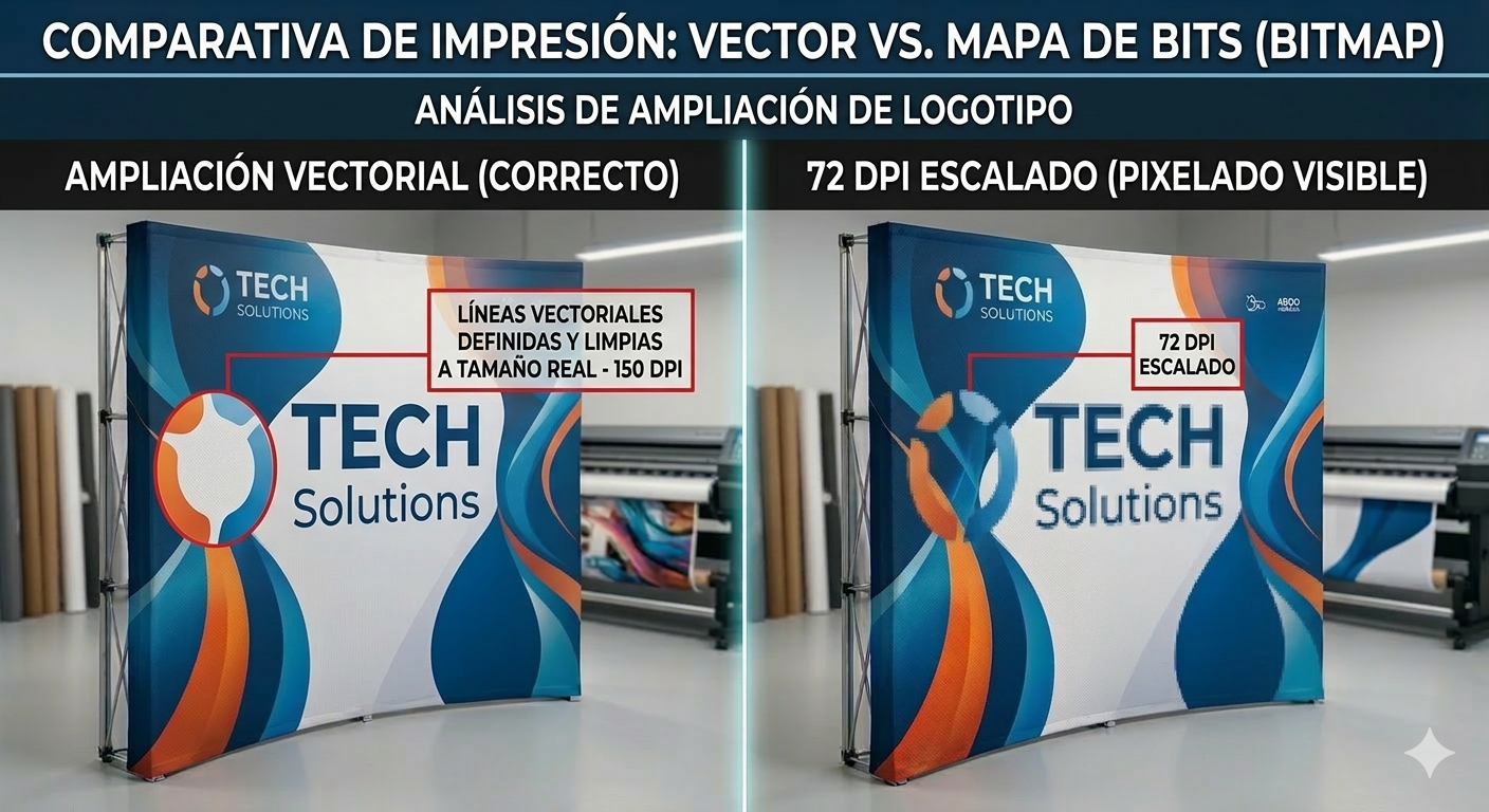 vector vs imagen pixelada impresion en tela