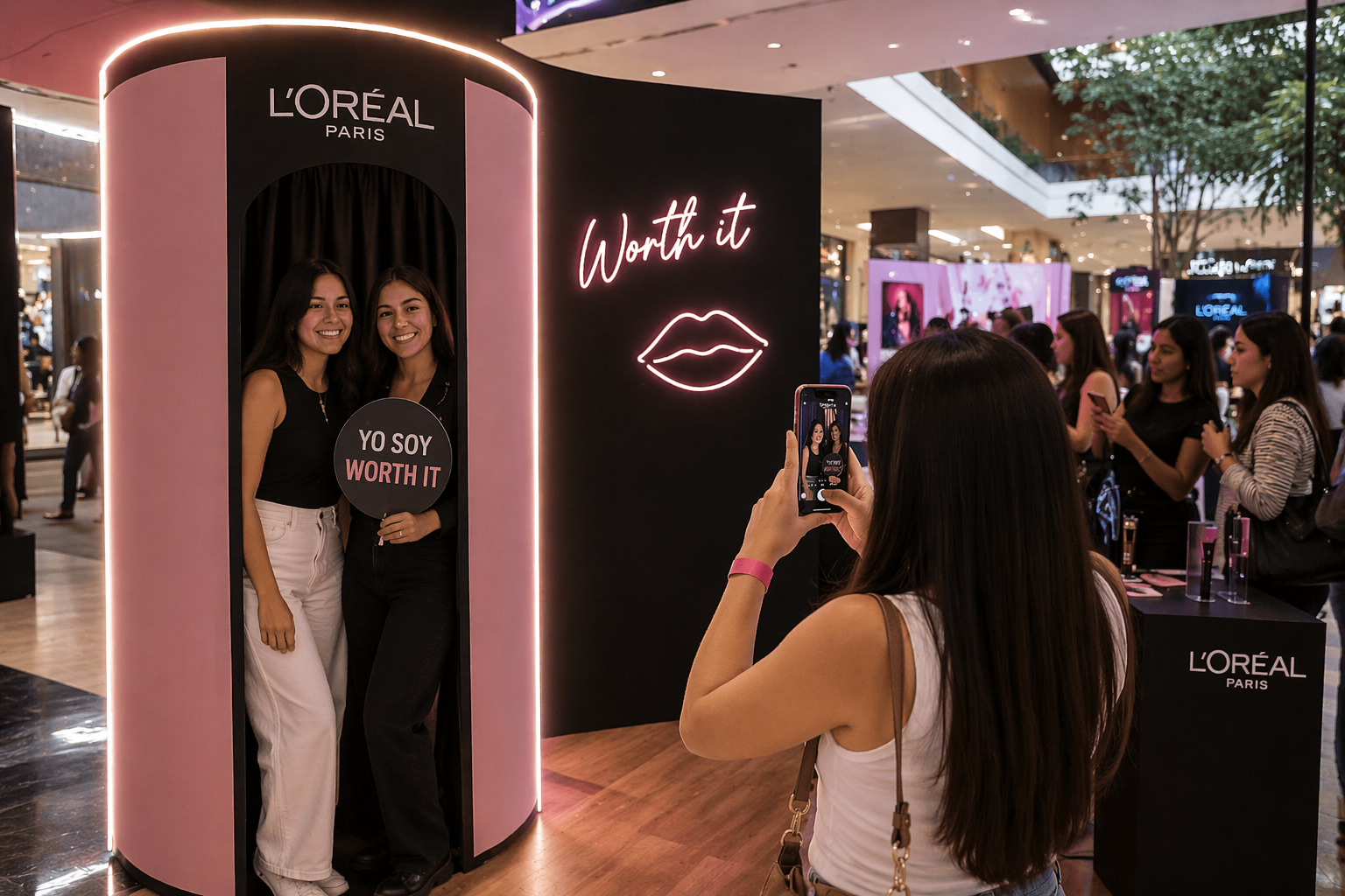 cabina de fotos en activación