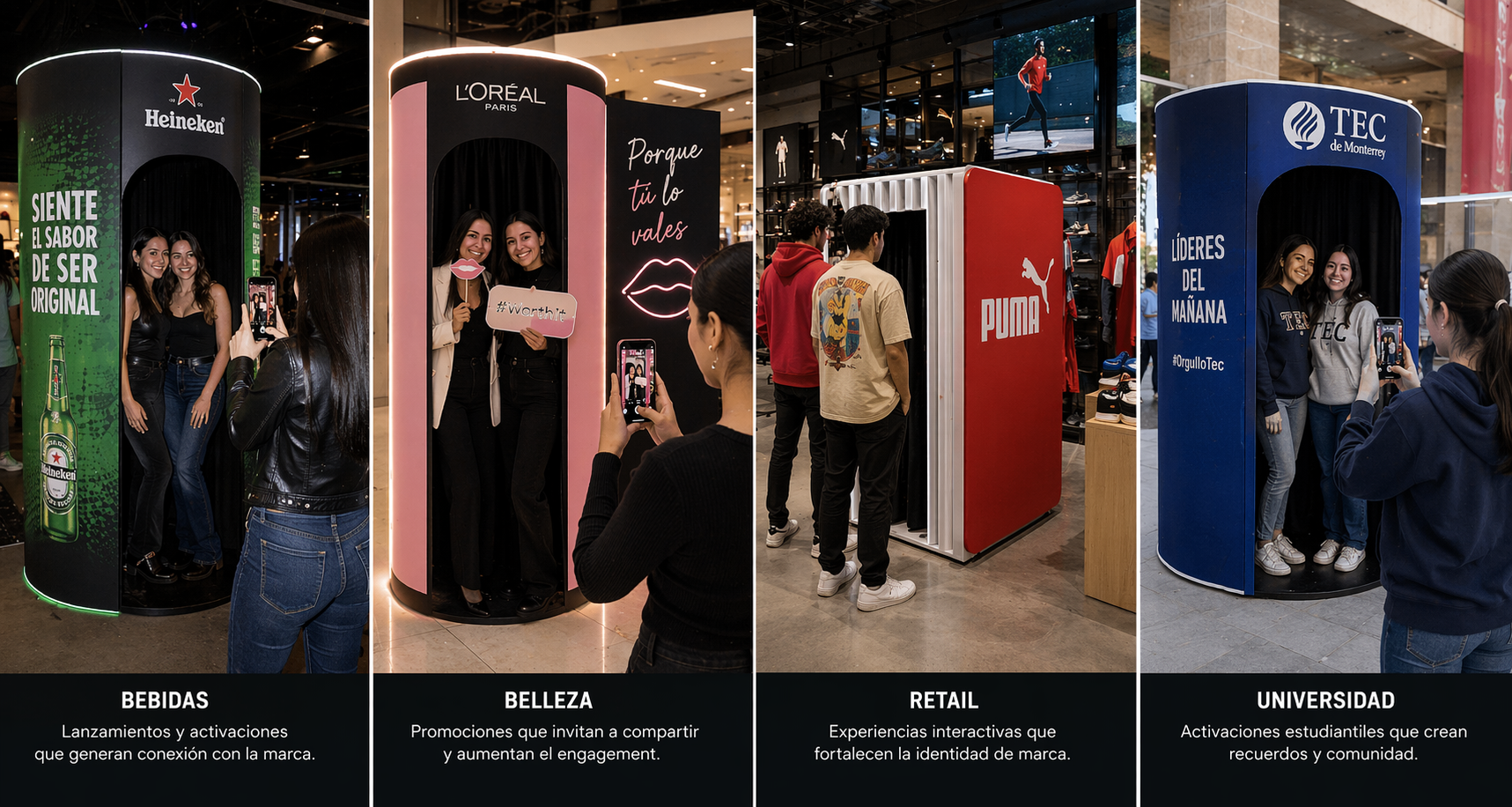 cabina de fotos publicitaria para activaciones