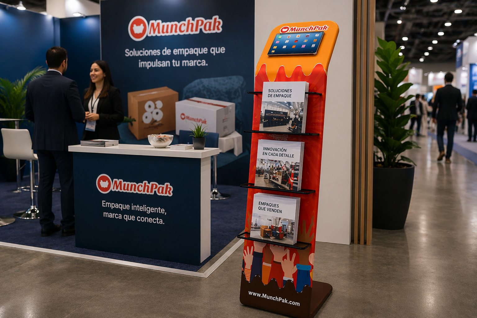 exhibidor de folletos para eventos