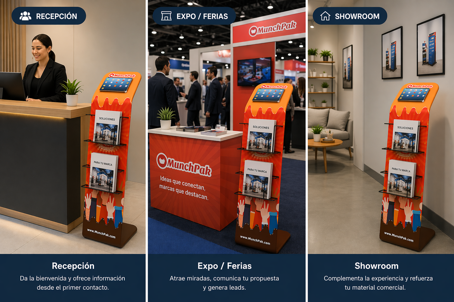 revistero publicitario en recepción y eventos