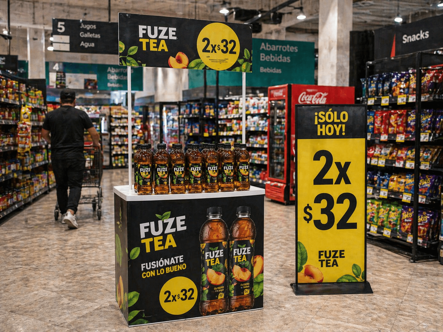display para punto de venta en supermercado