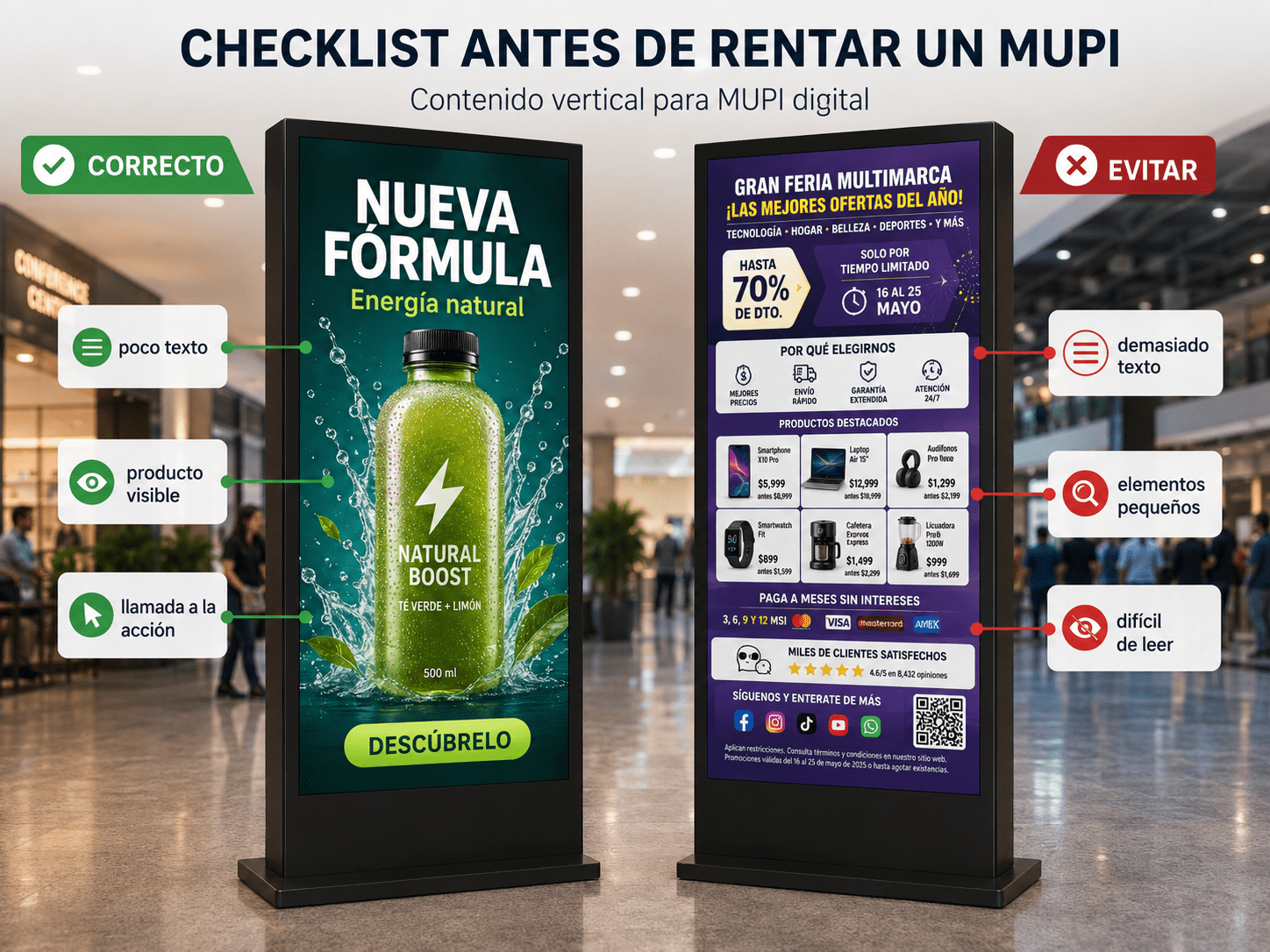 contenido vertical para MUPI digital