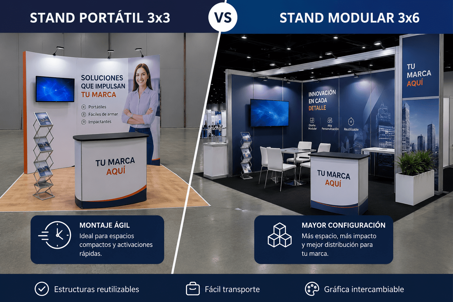 stand portátil y stand modular para expo en Monterrey