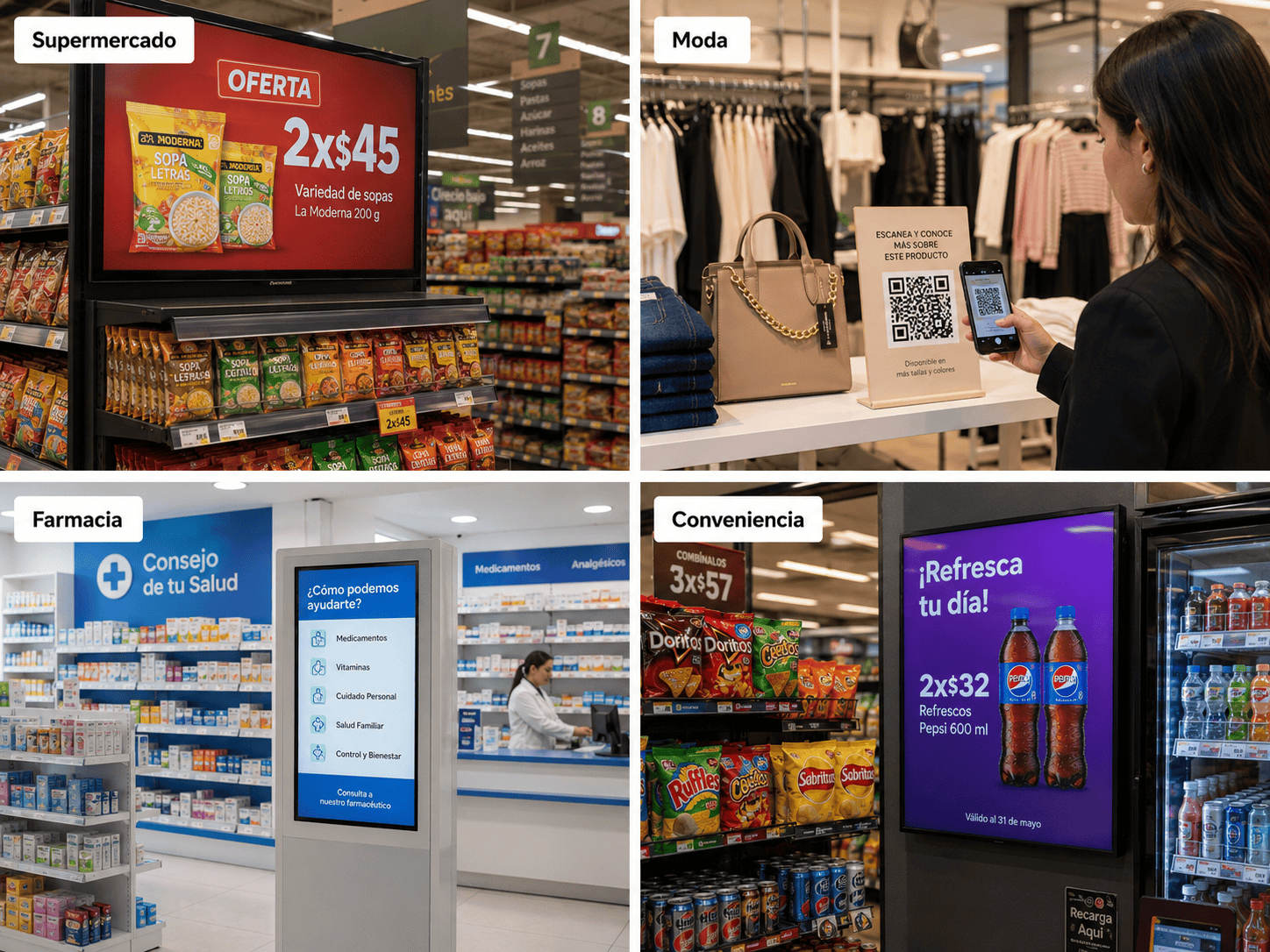 ejemplos de smart retail en México por industria
