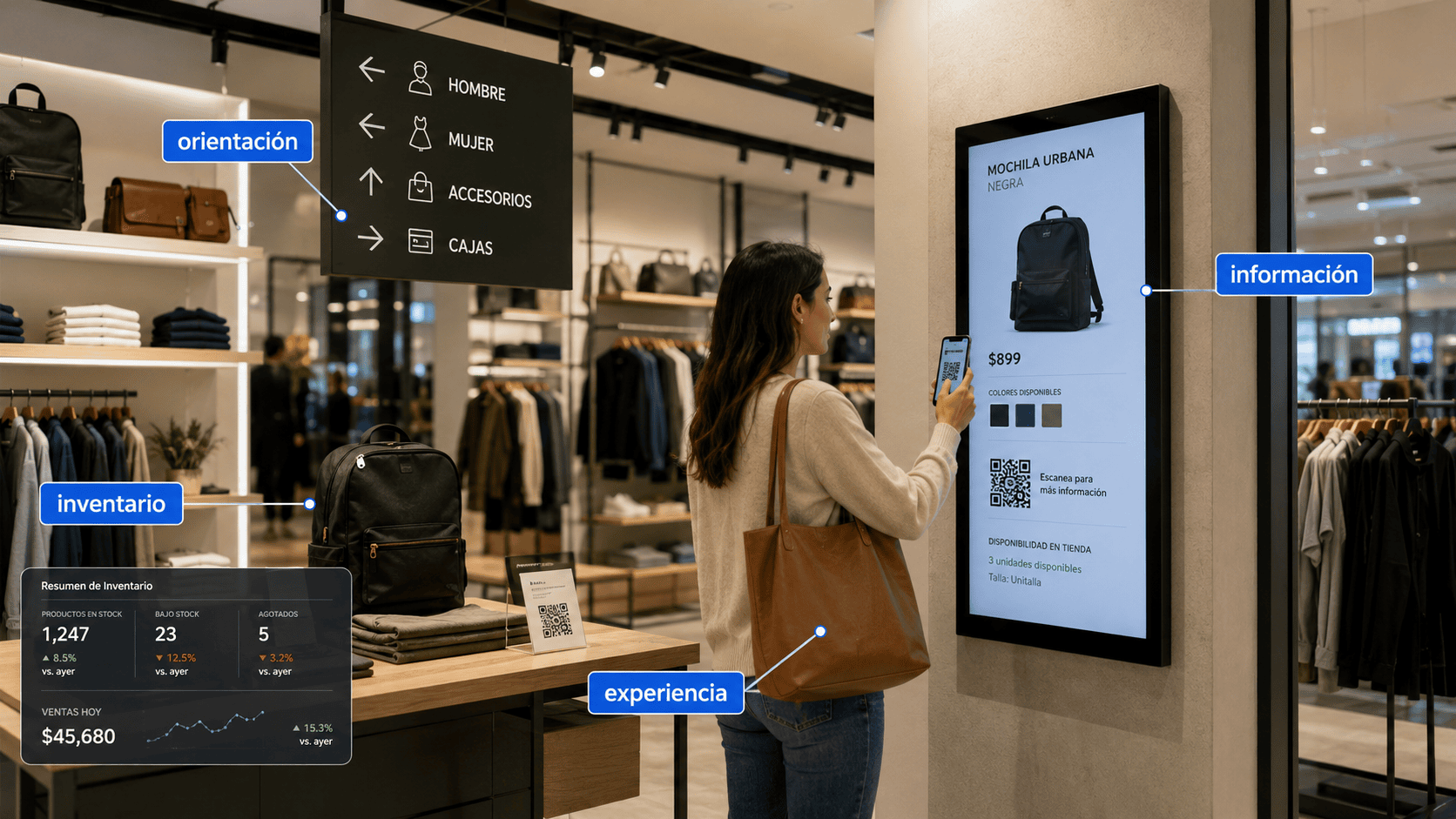 smart retail en México con tecnología y displays