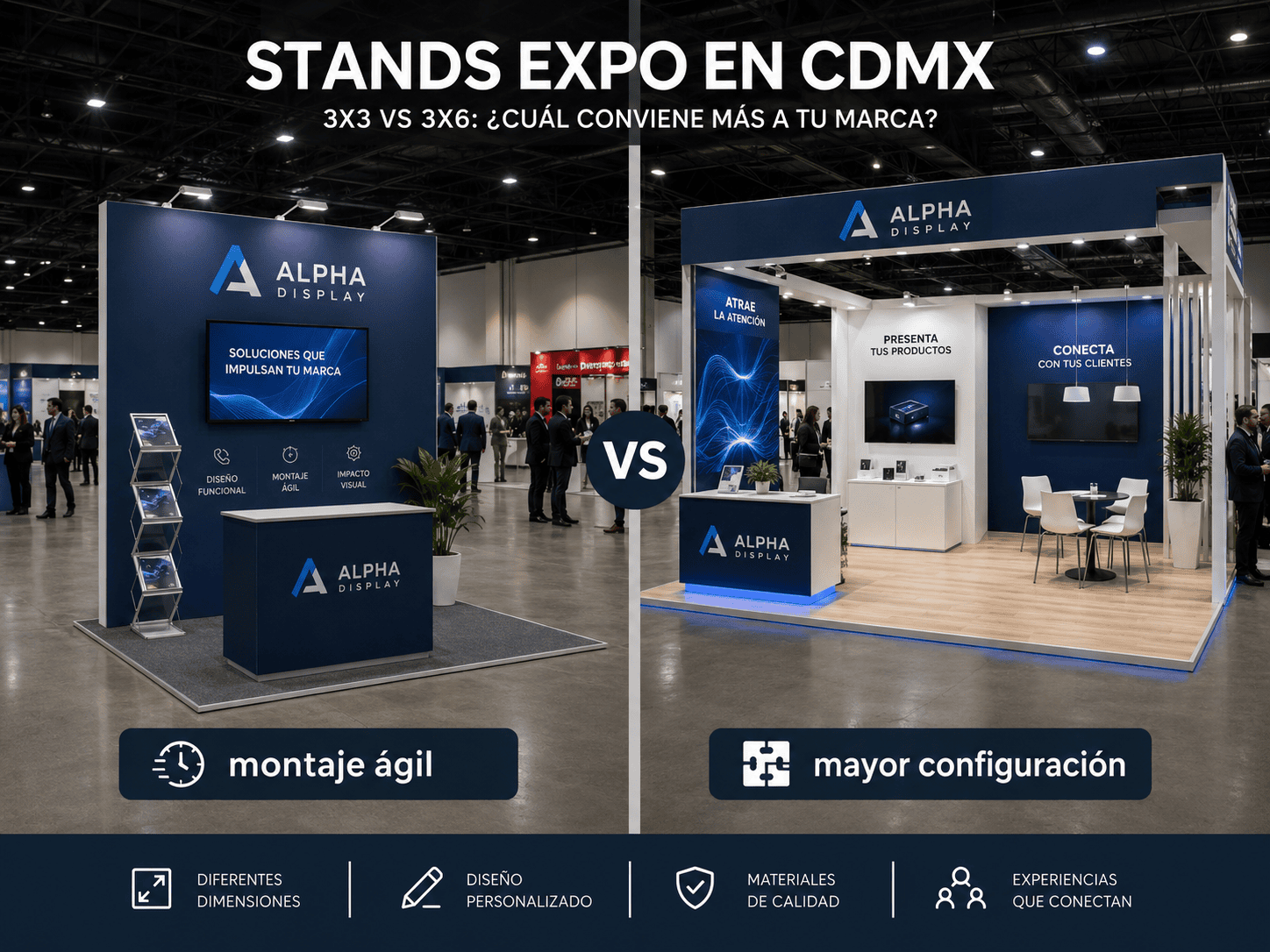 stand portátil y stand modular para expo en CDMX