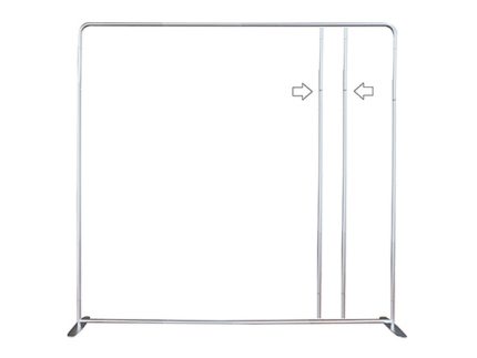 Estructura tubular de un muro con soportes verticales STH