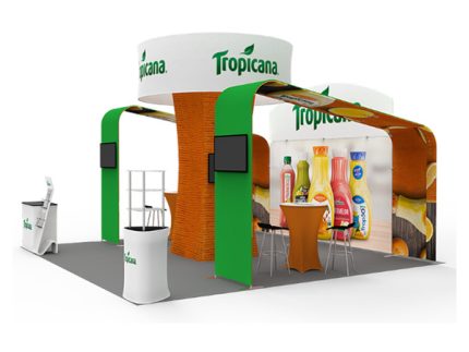 Stand portátil S6X6T8 de tela para exposiciones en espacios de 6x6 metros